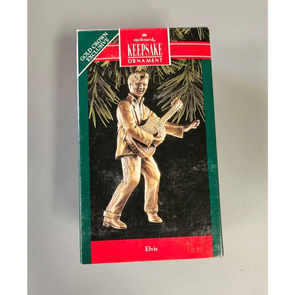 Hallmark Bronze Color ELVIS Keepsake Christmas Ornament 4-1/2